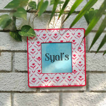 Load image into Gallery viewer, Printed Customized Name plate -  red monochrome roses - rangreli
