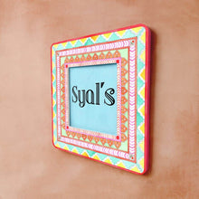 Load image into Gallery viewer, Printed Customized Name plate -  Orange and Teal
