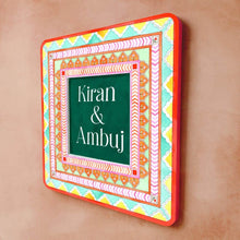 Load image into Gallery viewer, Printed Customized Name plate -  Orange and Teal
