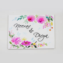 Load image into Gallery viewer, Customized Name Plate - White Garden Floral - rangreliart
