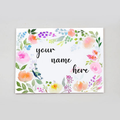 Customized Name Plate - Bouquet Floral - rangreliart