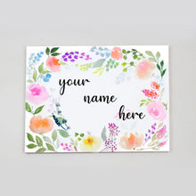 Load image into Gallery viewer, Customized Name Plate - Bouquet Floral - rangreliart
