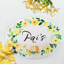 Load image into Gallery viewer, Handpainted Customized Name Plate - Band Floral
