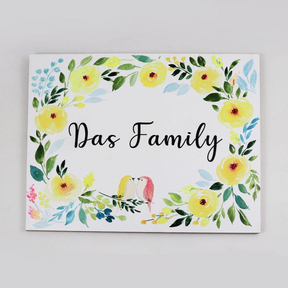 Customized Name Plate - Band Floral - rangreliart