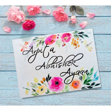 Load image into Gallery viewer, Handpainted Customized Name Plate - Dual Band Floral - rangreli

