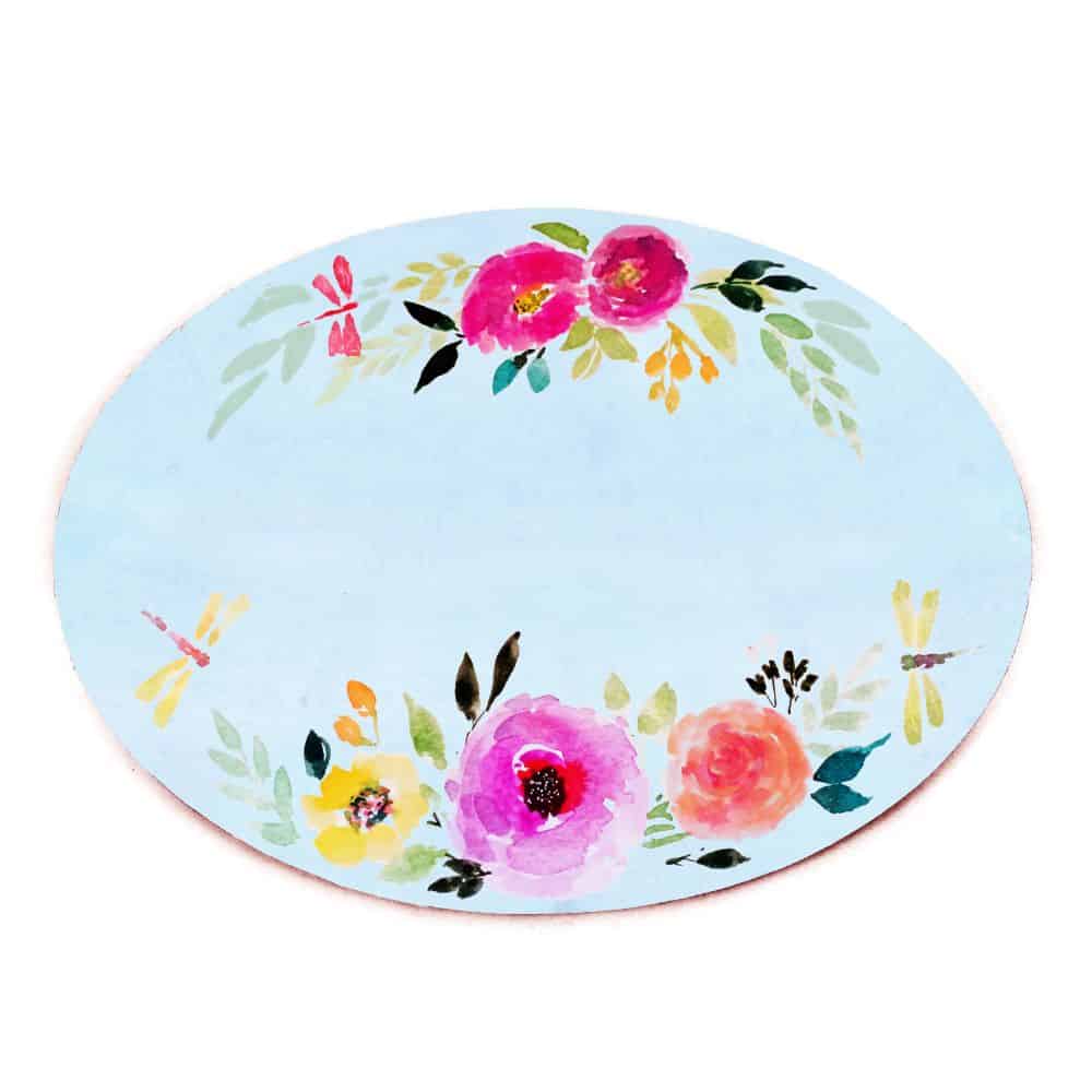 Customized Name Plate - Dual Band Floral - rangreliart