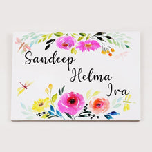 Load image into Gallery viewer, Customized Name Plate - Dual Band Floral - rangreliart
