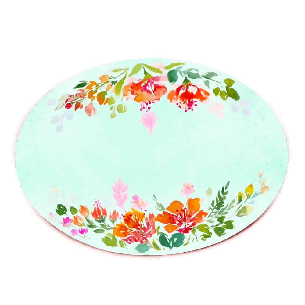 Customized Name Plate - Gulmohar Floral Name Plate - rangreliart