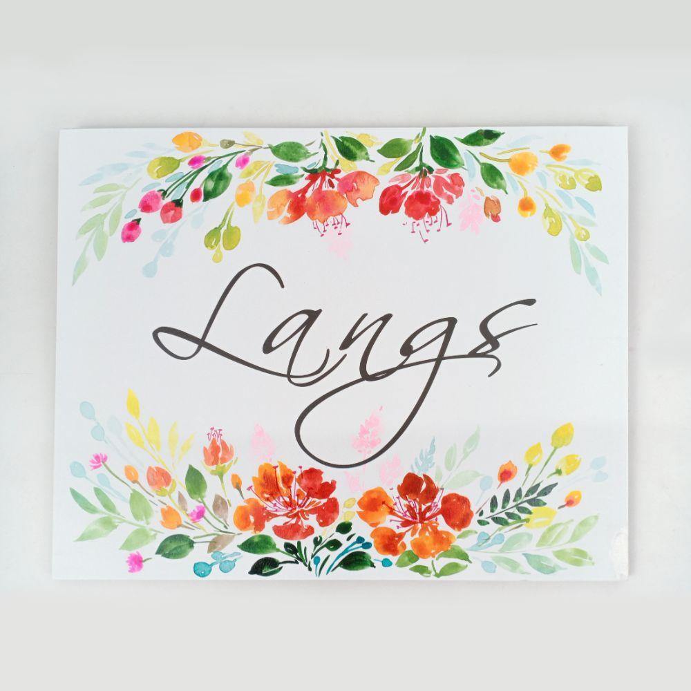 Customized Name Plate - Gulmohar Floral Name Plate - rangreliart