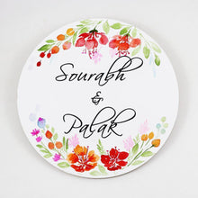 Load image into Gallery viewer, Customized Name Plate - Gulmohar Floral Name Plate - rangreliart
