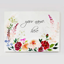 Load image into Gallery viewer, Customized Name Plate - Bottom Floral Name Plate - rangreliart
