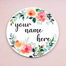 Load image into Gallery viewer, Handpainted Customized Name Plate - Garden Floral
