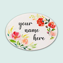 Load image into Gallery viewer, Customized Name Plate - Rose Floral Name Plate - rangreliart
