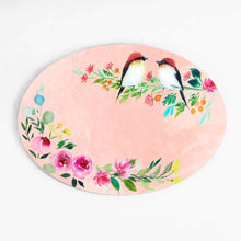 Load image into Gallery viewer, Customized Name Plate - Two Perching Birds Floral - rangreliart
