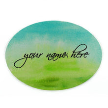 Load image into Gallery viewer, Customized Name Plate - Teal and Green Dual Ombre - rangreliart
