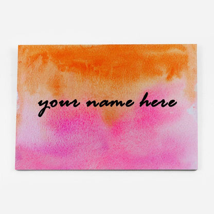 Handpainted Customized Name Plate - Red and Orange Dual Ombre - rangreli