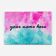 Load image into Gallery viewer, Customized Name Plate - Teal and Pink Dual Ombre - rangreliart
