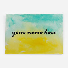 Load image into Gallery viewer, Customized Name Plate - Teal and Yellow Dual Ombre - rangreliart

