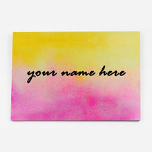 Load image into Gallery viewer, Customized Name Plate - Pink and Yellow Dual Ombre - rangreliart
