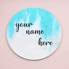 Load image into Gallery viewer, Handpainted Customized Name Plate - Teal Ombre
