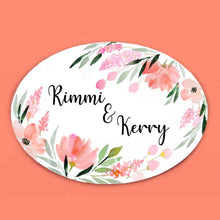 Load image into Gallery viewer, Handpainted Customized Name Plate -  Peach  Corner Name Plate - rangreli
