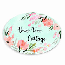 Load image into Gallery viewer, Handpainted Customized Name Plate -  Peach  Corner Name Plate - rangreli
