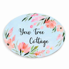 Load image into Gallery viewer, Handpainted Customized Name Plate -  Peach  Corner Name Plate - rangreli
