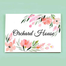 Load image into Gallery viewer, Handpainted Customized Name Plate -  Peach  Corner Name Plate - rangreli
