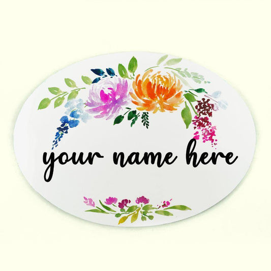 Customized Name Plate - Corner Bouquet Name Plate - rangreliart