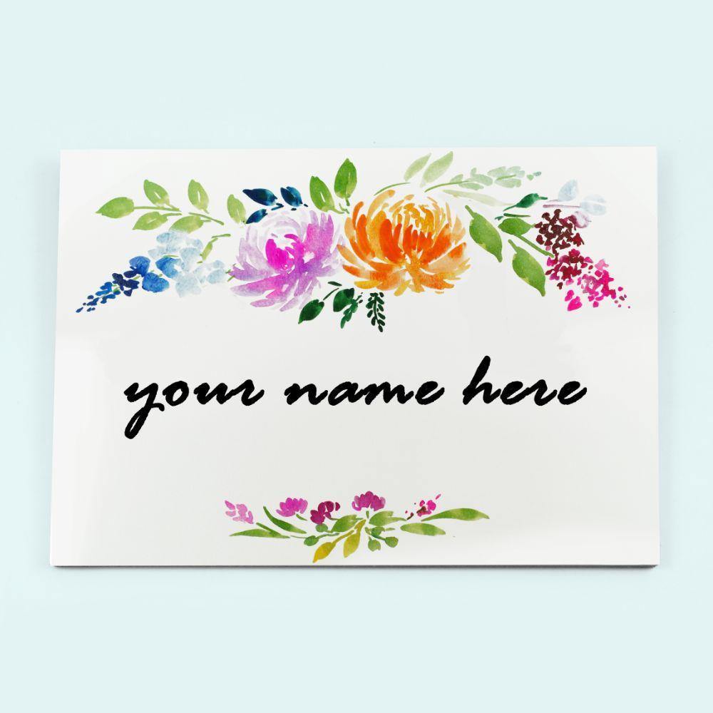 Customized Name Plate - Corner Bouquet Name Plate - rangreliart