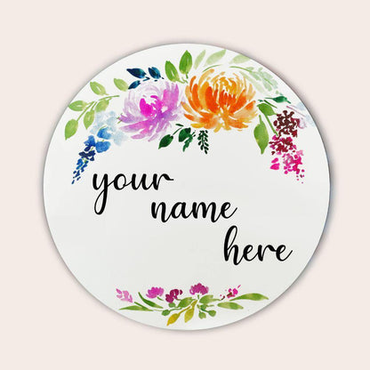 Customized Name Plate - Corner Bouquet Name Plate - rangreliart