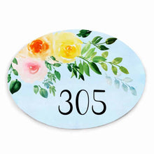 Load image into Gallery viewer, Handpainted Customized Name Plate - Corner Floral Name plate
