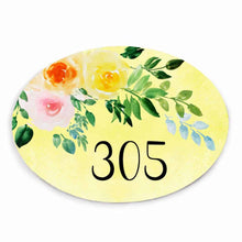 Load image into Gallery viewer, Handpainted Customized Name Plate - Corner Floral Name plate
