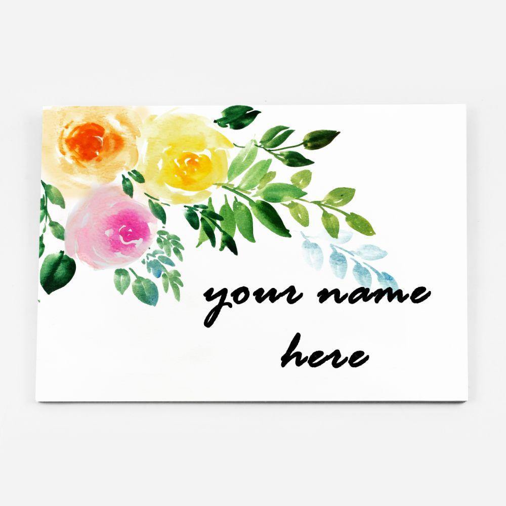 Customized Name Plate - Corner Floral Name plate - rangreliart