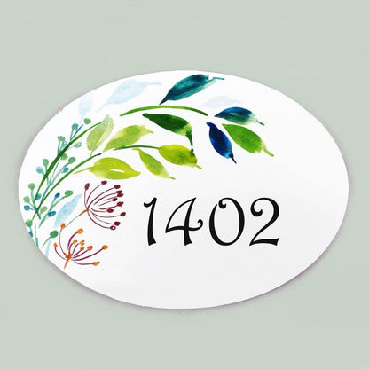 Customized Name plate - Corner Foliage Name plate - rangreliart