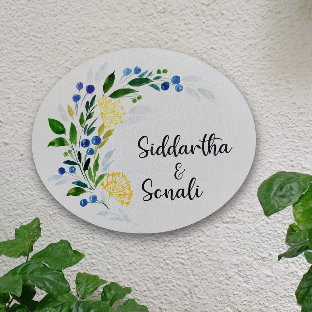 Handpainted Customized Name Plate - Corner Berry Name Plate - rangreli
