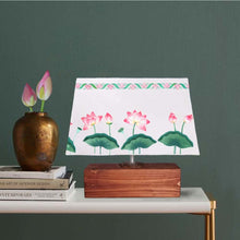 Load image into Gallery viewer, Rectangle Table Lamp - Lotus and buds Lamp
