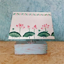 Load image into Gallery viewer, Rectangle Table Lamp - Lotus and buds Lamp
