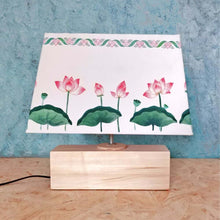 Load image into Gallery viewer, Rectangle Table Lamp - Lotus and buds Lamp
