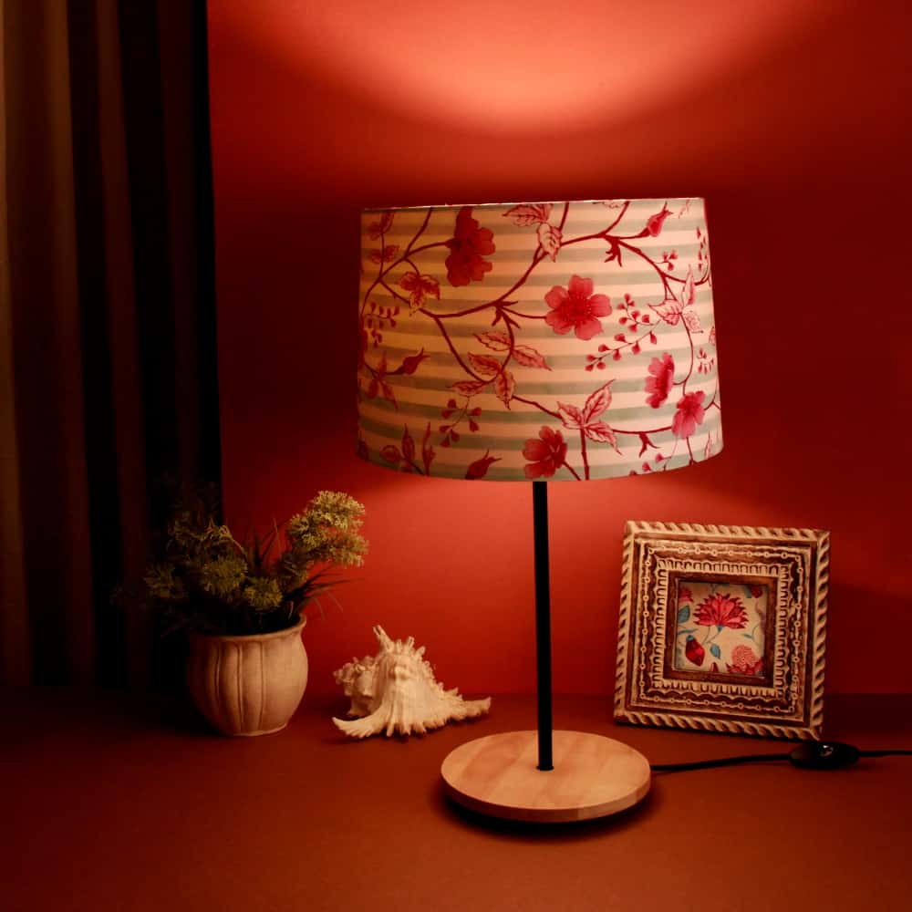 Drum Table Lamp  - Cherry Blossom