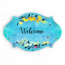 Load image into Gallery viewer, floral hand painted name plate for couples
