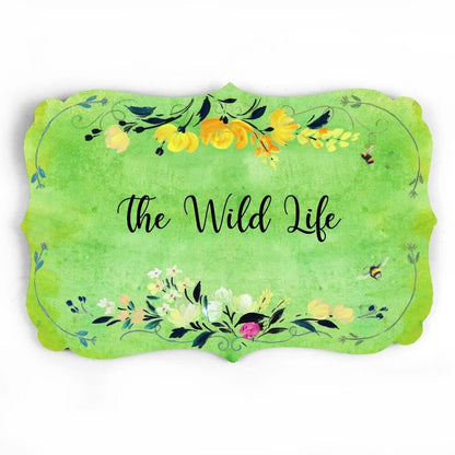 victorian floral name plate