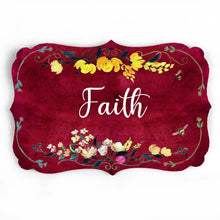 Load image into Gallery viewer, hand painted floral name plate
