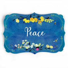Load image into Gallery viewer, blue name plate in victorian design
