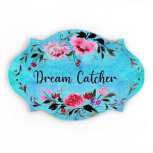 Load image into Gallery viewer, floral hand painted name plate for home decor
