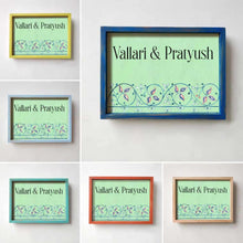 Load image into Gallery viewer, Printed Framed Name plate -  Veli Blue
