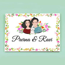 Load image into Gallery viewer, Handpainted Customized Name Plate - Pet Dog Couple Name Plate - rangreli
