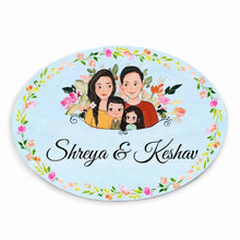 Load image into Gallery viewer, Handpainted Customized Name Plate - Family of 4 Name Plate
