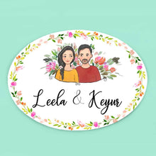 Load image into Gallery viewer, Handpainted Customized Name Plate - Couple together Name Plate - rangreli

