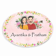 Load image into Gallery viewer, Handpainted Customized Name Plate - Couple together Name Plate - rangreli
